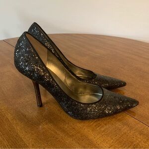 GUESS Black Glittery Heels